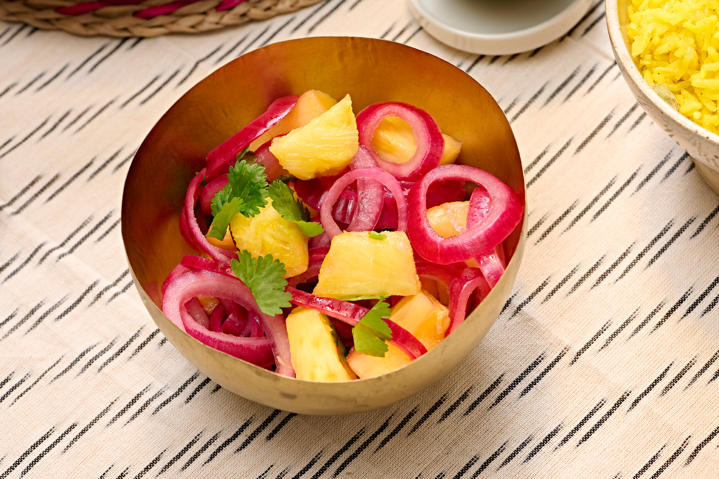 Pickled Red Onion and Pineapple Salad (pairs amazingly with Pork Vindaloo)