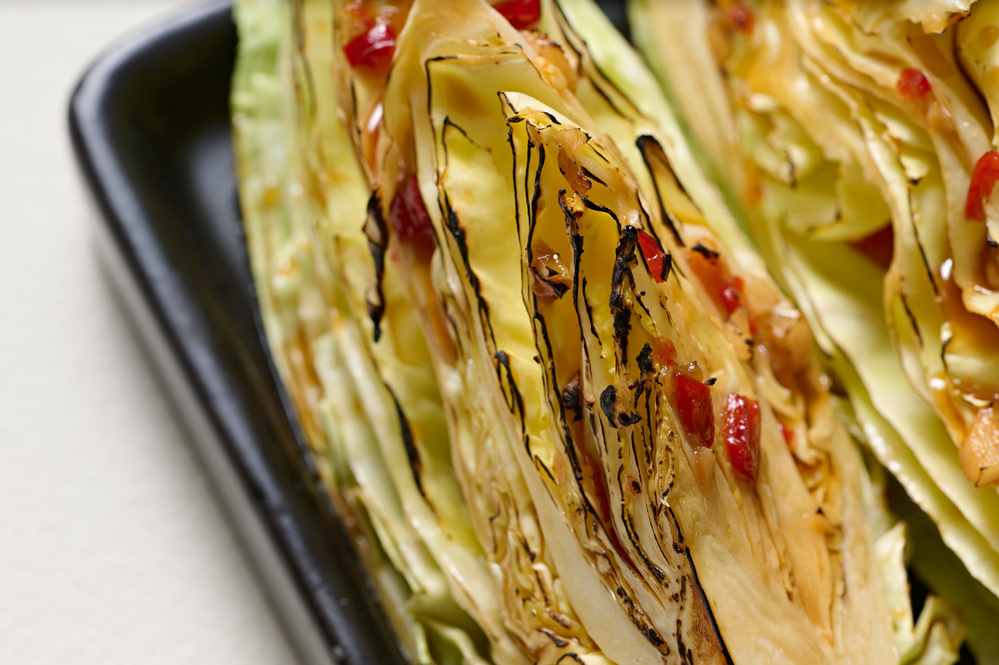 Baked Cabbage with Honey–Soy Glaze Bắp Cải Nướng Mật Ong Xì Dầu