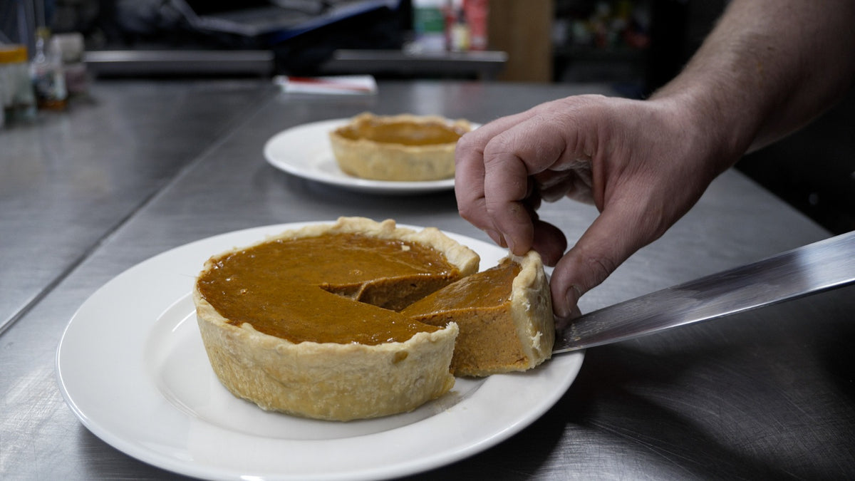 Texas Pumpkin Pie, sliced